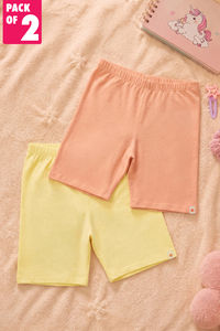 Zivame Girls Solid Undershorts (Pack of 2) - Multicolor
 — thumbnail 1
